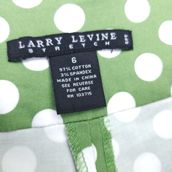 Larry Levine Green Polka Dot Skorts Size 6 - Picture 4 of 11